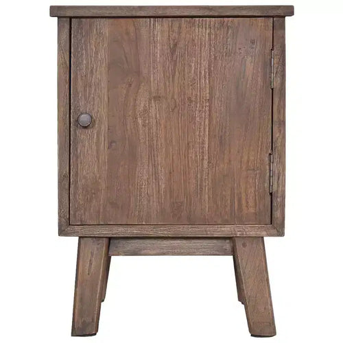 Table de chevet 40 x 30 x 53 cm en teck massif