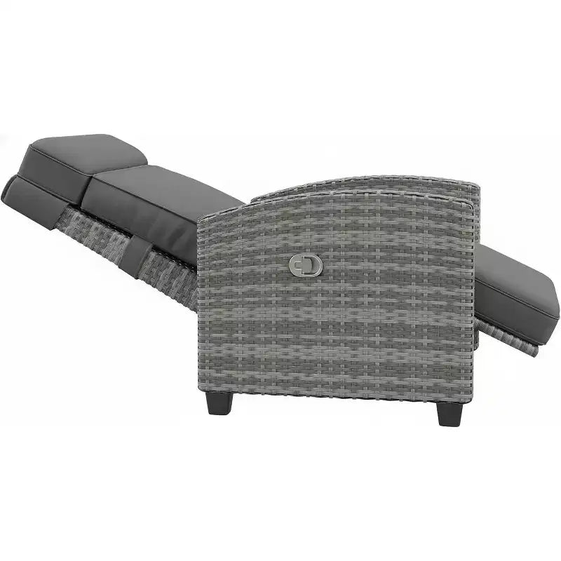Fauteuil de patio inclinable avec réglage indépendant du dossier et du repose-pieds