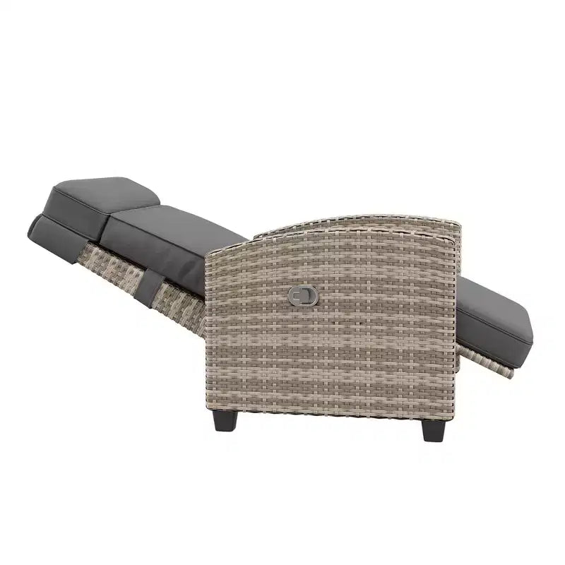Fauteuil de patio inclinable avec réglage indépendant du dossier et du repose-pieds