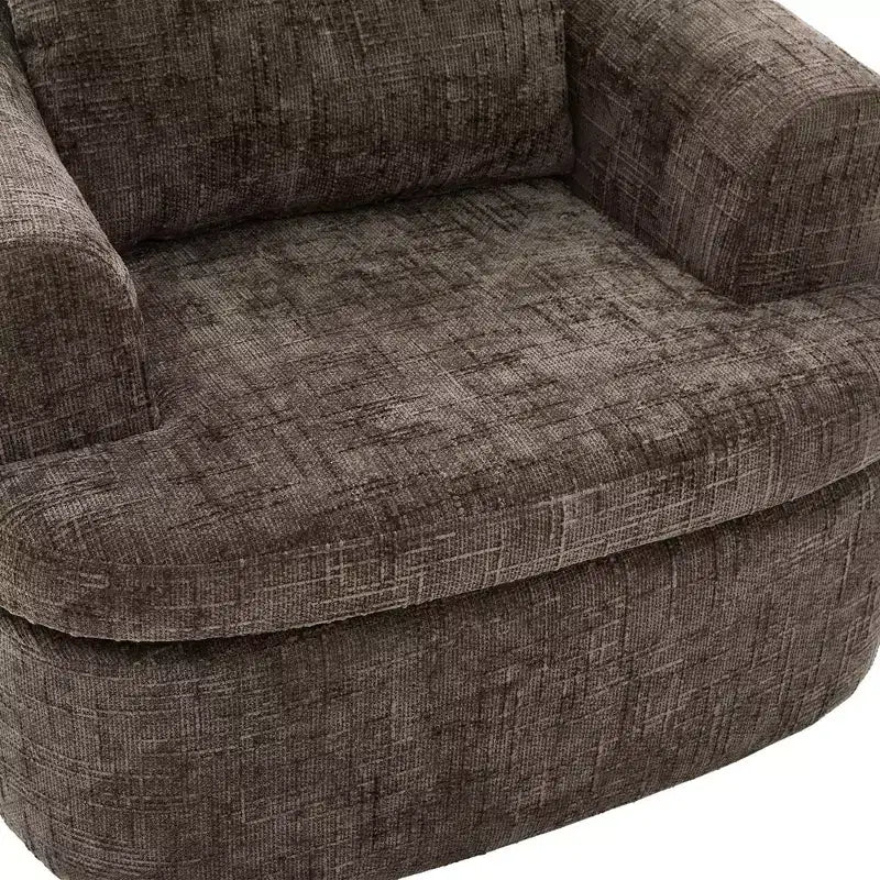 Fauteuil de salon, Fauteuil pivotant rond avec coussin à double couche