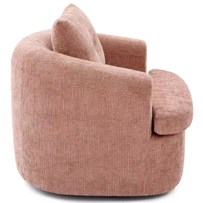 Fauteuil de salon, Fauteuil pivotant rond avec coussin à double couche