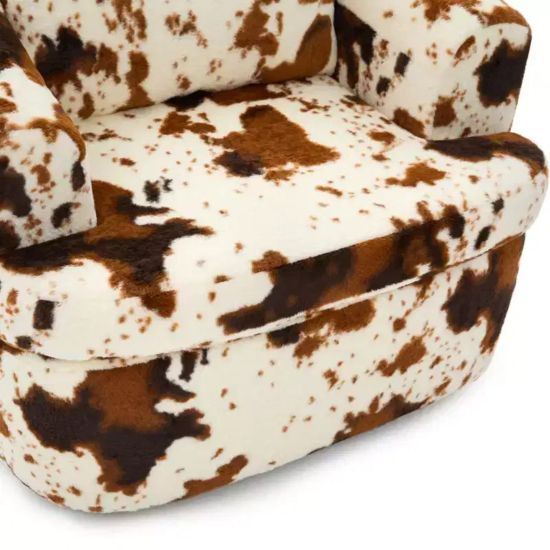 Fauteuil de salon, Fauteuil pivotant rond avec coussin à double couche