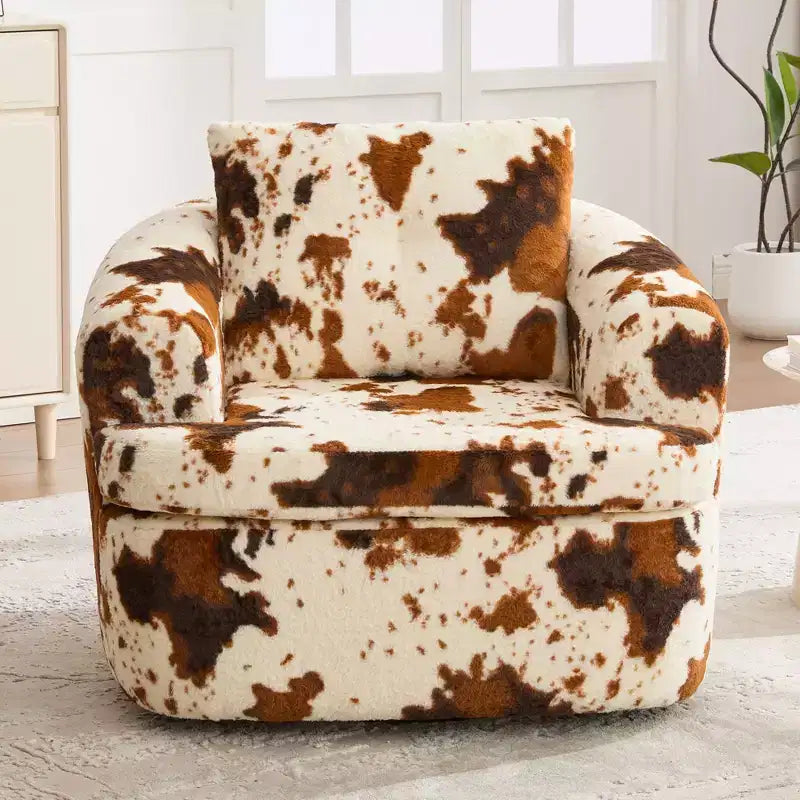 Fauteuil de salon, Fauteuil pivotant rond avec coussin à double couche