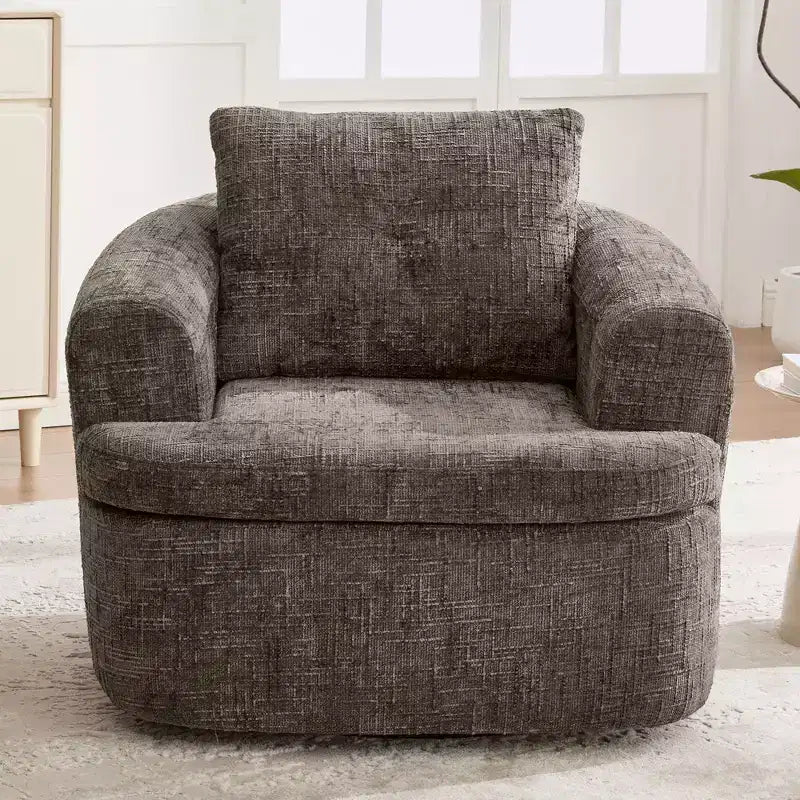 Fauteuil de salon, Fauteuil pivotant rond avec coussin à double couche
