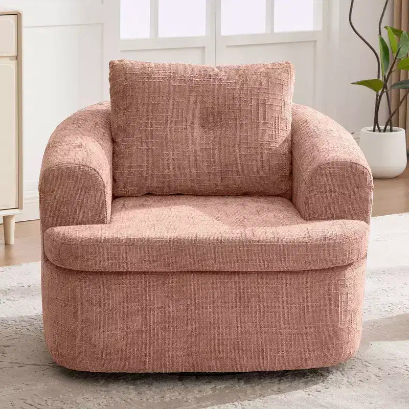 Fauteuil de salon, Fauteuil pivotant rond avec coussin à double couche