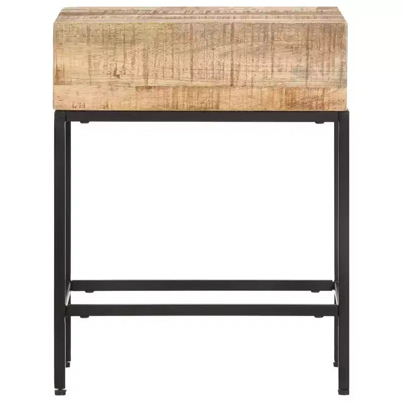 vidaXL Side Table Brown Solid rough mango wood Small Durable