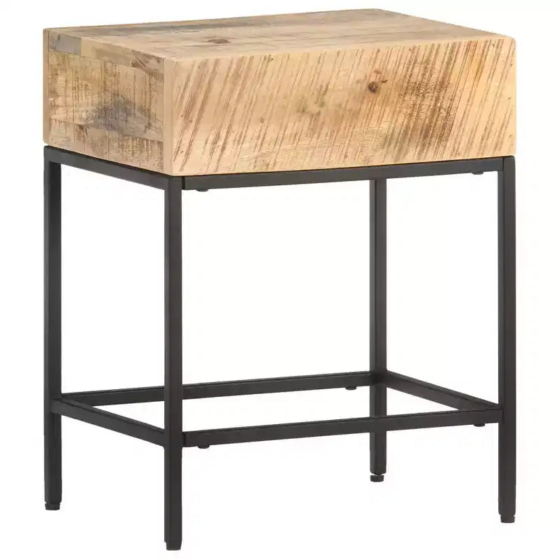 Table d'appoint en manguier massif marron robuste petite durable