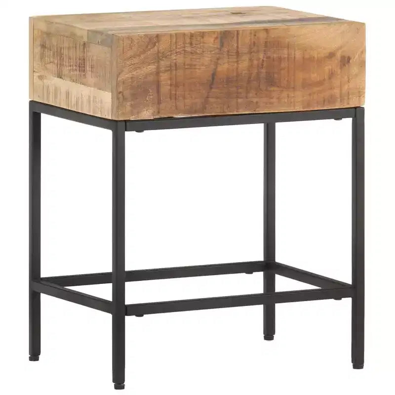 Table d'appoint en manguier massif marron robuste petite durable