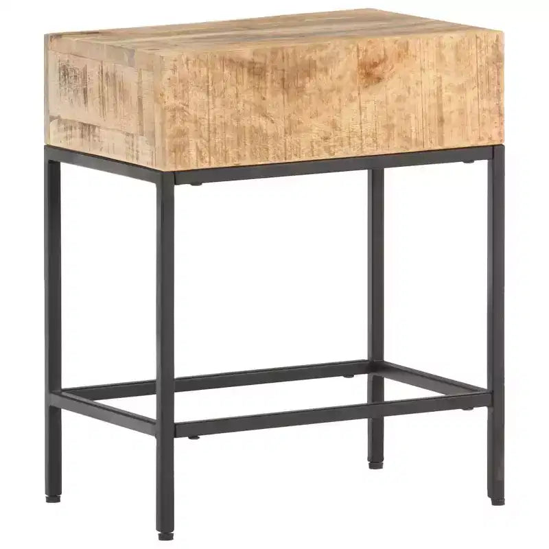 Table d'appoint en manguier massif marron robuste petite durable