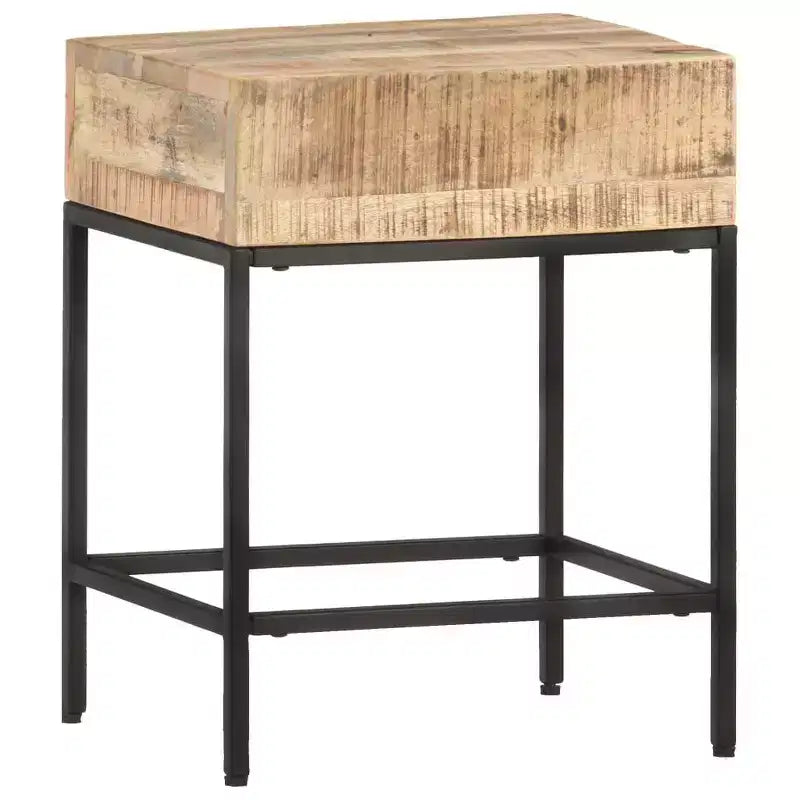 Table d'appoint en manguier massif marron robuste petite durable