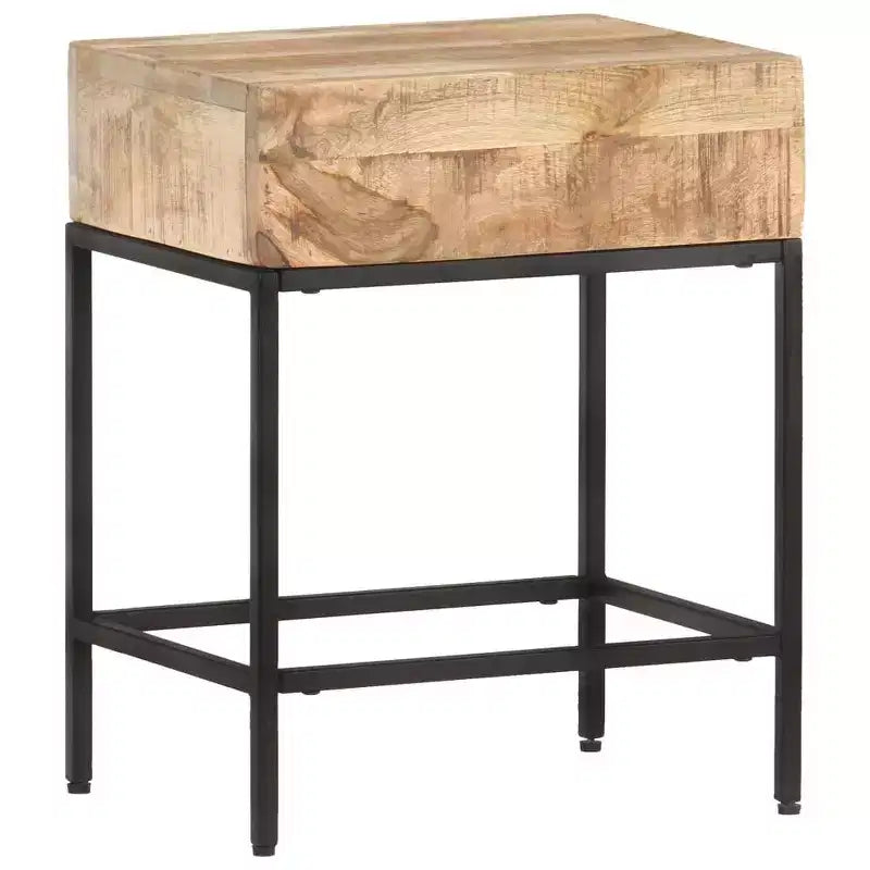 Table d'appoint en manguier massif marron robuste petite durable