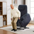 Fauteuil inclinable électrique avec massage et chaleur, canapé en velours côtelé réglable à 155°