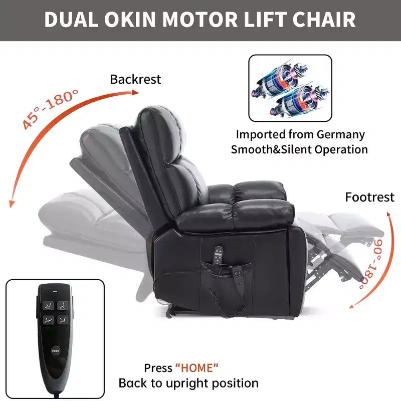 Fauteuil de relaxation motorisé infini en chenille beige avec fonction massage et chauffage