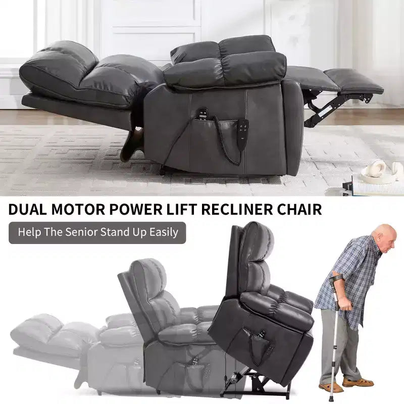 Fauteuil de relaxation motorisé infini en chenille beige avec fonction massage et chauffage