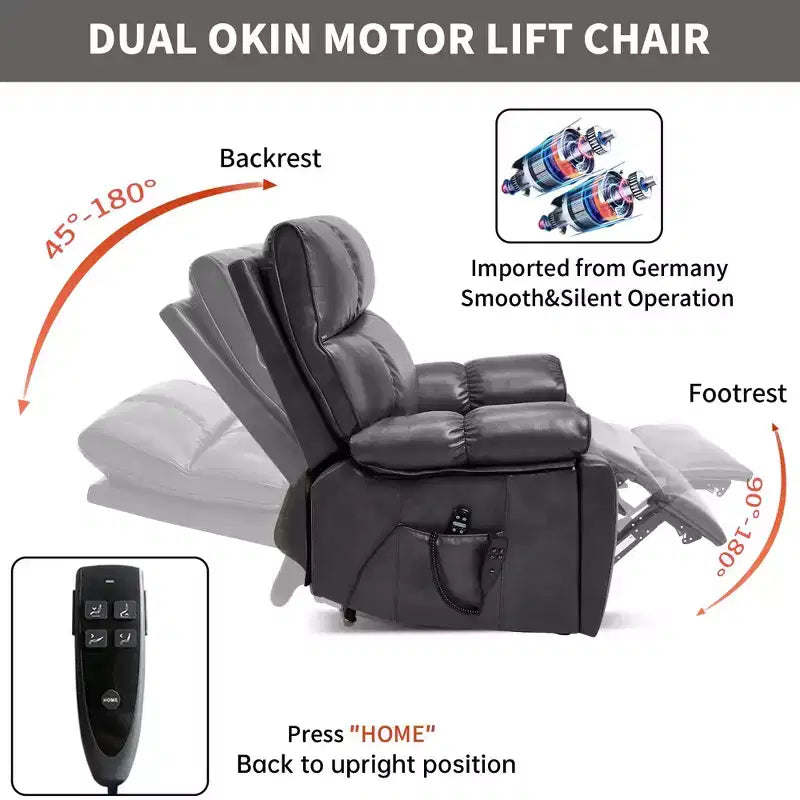Fauteuil de relaxation motorisé infini en chenille beige avec fonction massage et chauffage