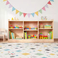 Étagère de rangement en bois à 5 compartiments, organisateur de jouets et de livres avec séparateurs réglables