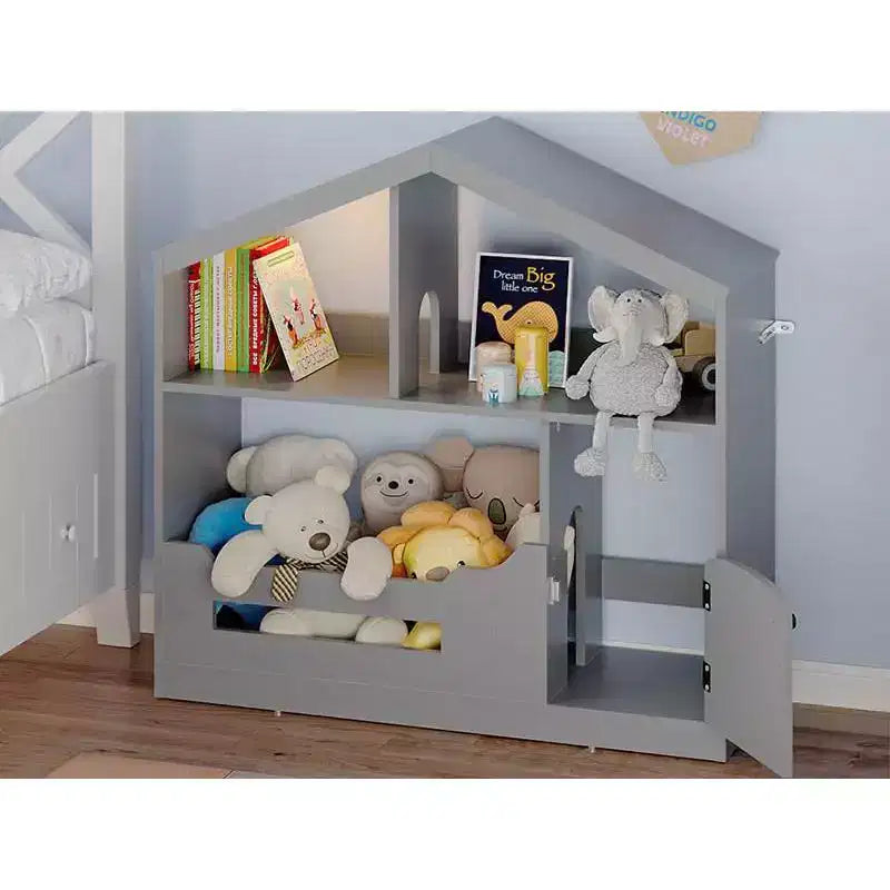 Étagère à livres pour enfants à 2 niveaux avec capteur de mouvement, en bois