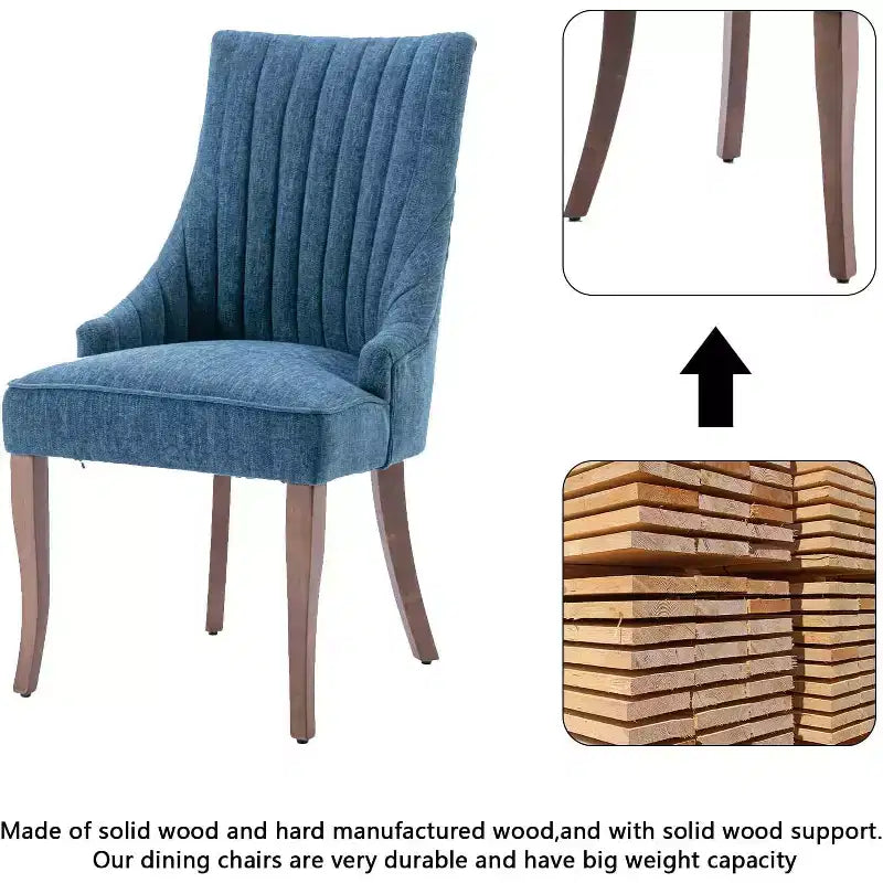 Chaise plissée minimaliste, rembourrage doux pieds en bois massif, usage domestique