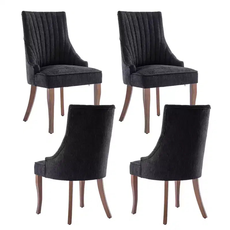 Chaise plissée minimaliste, rembourrage doux pieds en bois massif, usage domestique
