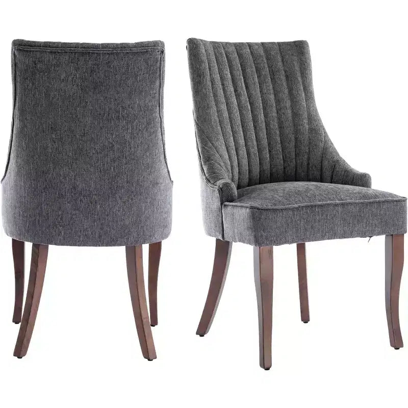 Chaise plissée minimaliste, rembourrage doux pieds en bois massif, usage domestique
