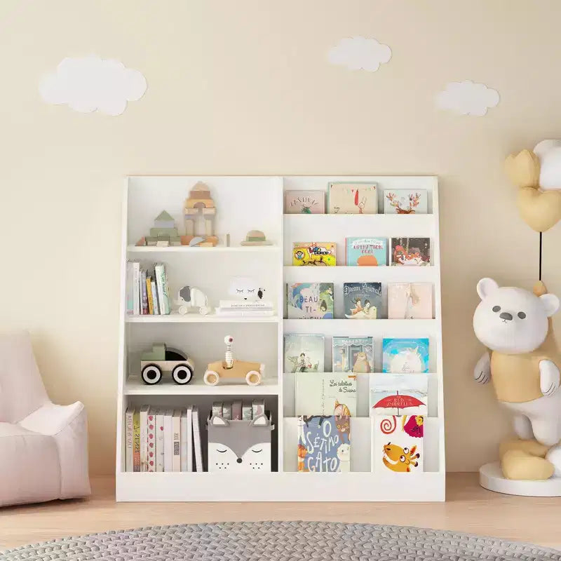 TUYOHW Modern Kids Bookshelf,Multifunctional Wooden Bookcase with Display Shelves,Display Book Shelves for Bedroom,Living Room,Playroom