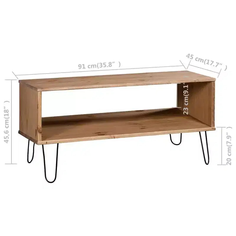 Table basse Table d'appoint Table de bout de canapé Bois massif Pin