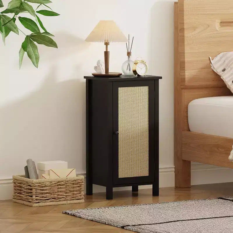 Table de chevet moderne de style ferme, table d'appoint bohème de 40 cm avec tiroir