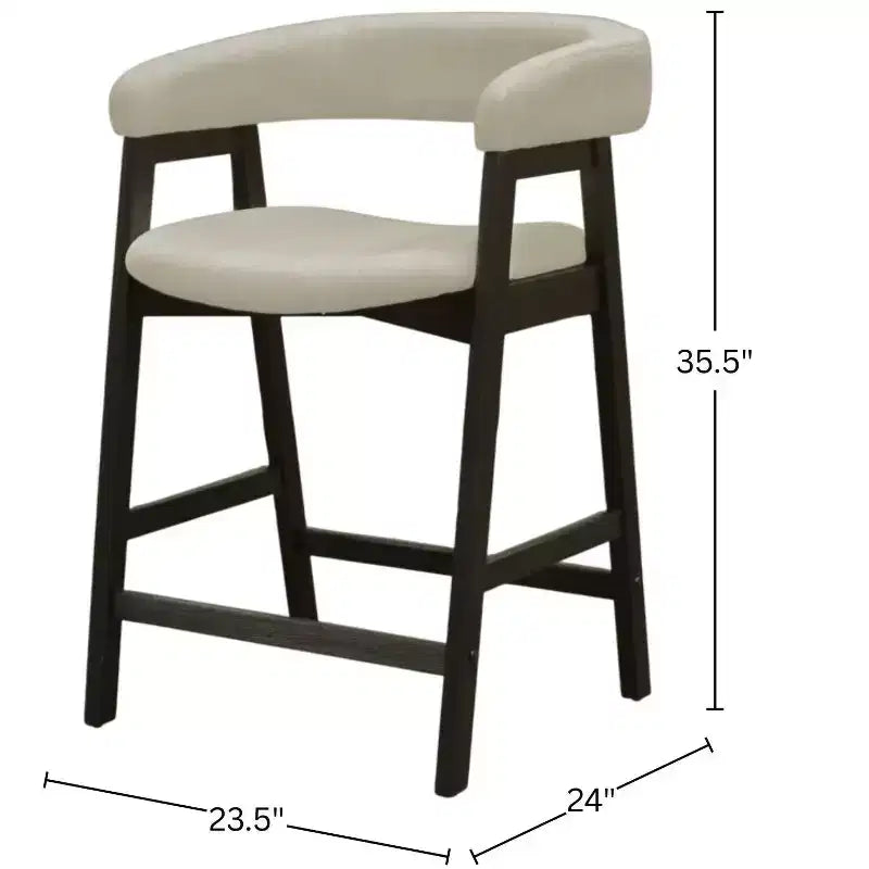 Chaises hauteur comptoir, noir vintage