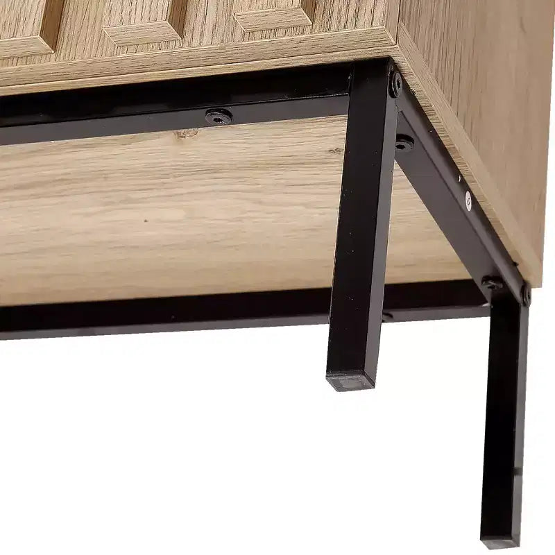 Meuble de buffet avec rangement, buffet de rangement avec 2 portes cannelées