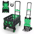 2-In-1 Folding Hand Truck Dolly with Folding Basket, Collapsible Hand Truck Dolly