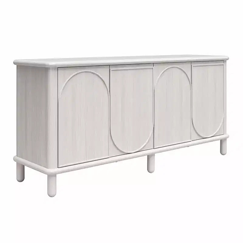 Buffet rustique en bois avec étagères ajustables